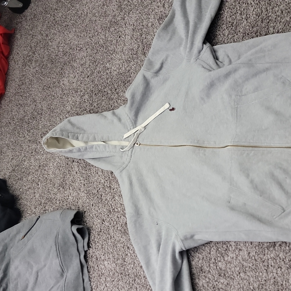 Light Grey Polo Ralph Lauren Zip up hoodie
